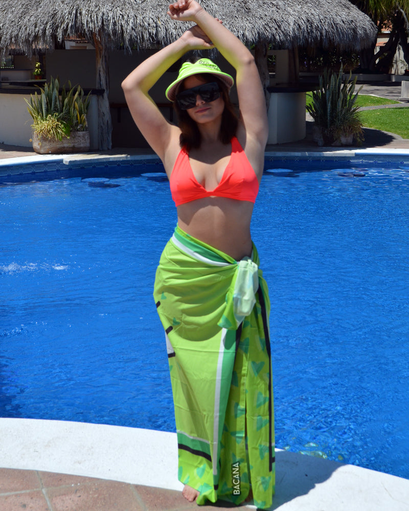 Pareo Ojo Verde Neón