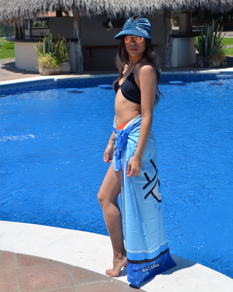 Pareo Ojo Azul Neón