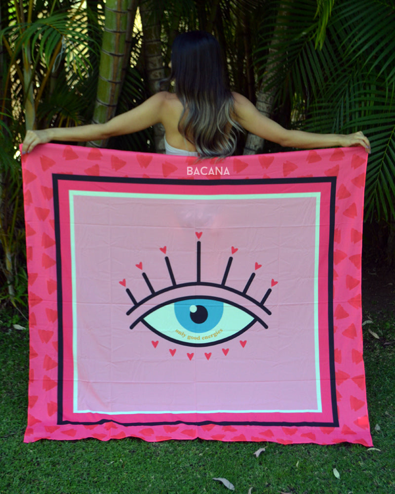 Pareo Ojo Rosa Neón