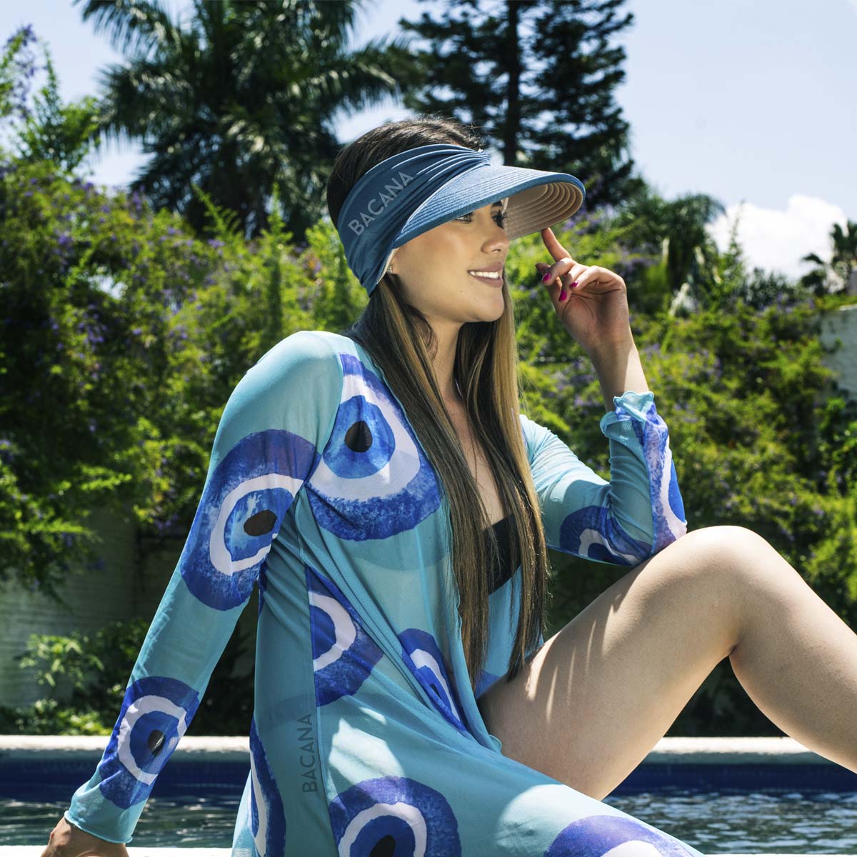 Visera Brasileña Bacana Azul Cenizo